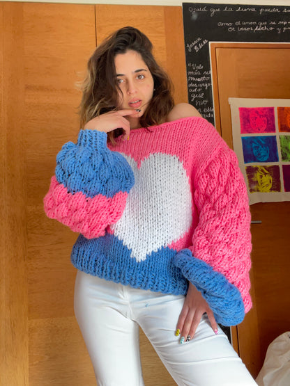 I Wear My <3 On My Sleeves Sweater (#6) image 1