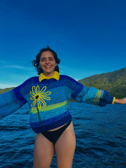 Clase Sunflower Sweater + Patrón