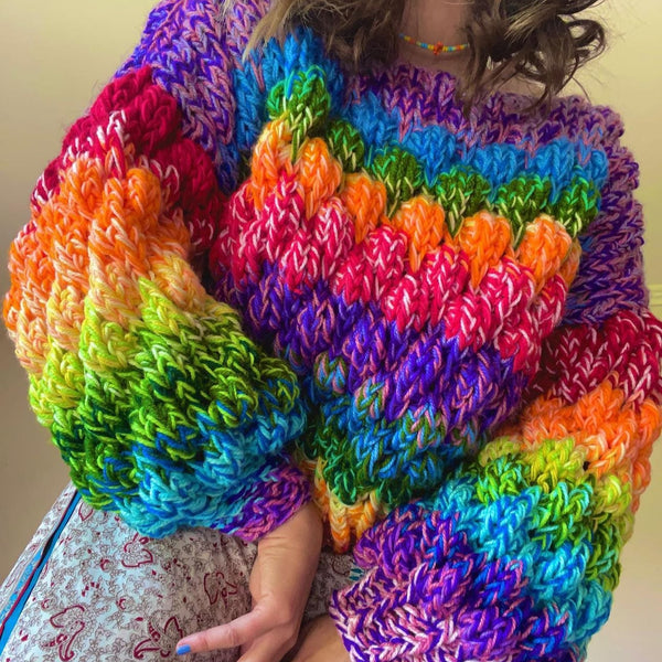 Patrón PDF + Video Clases Rainbowfish Sweater