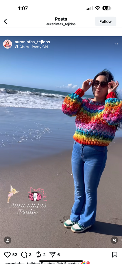 Clase Rainbowfish Sweater + Patrón