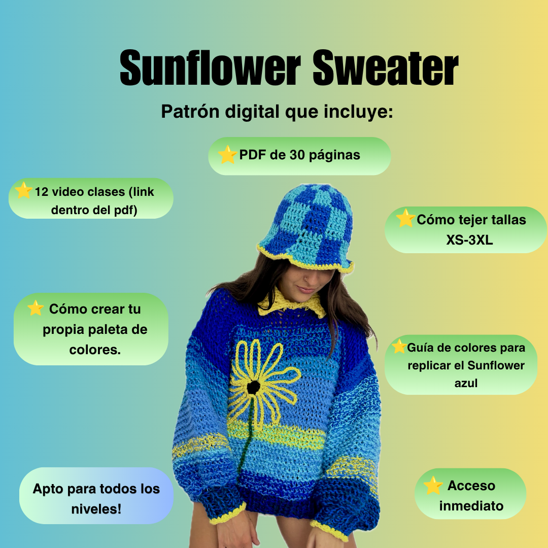 Patrón + Clases Sunflower Sweater