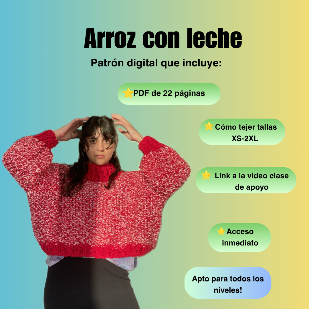 Patrón + Clase Sweater Arroz con Leche