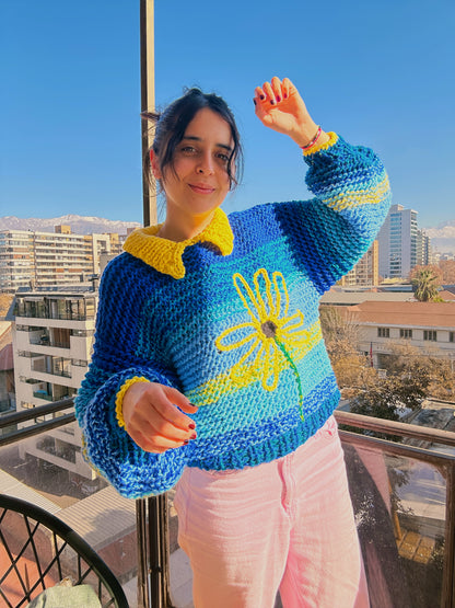Clase Sunflower Sweater + Patrón