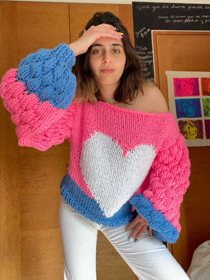 I Wear My <3 On My Sleeves Sweater (#6) image 2