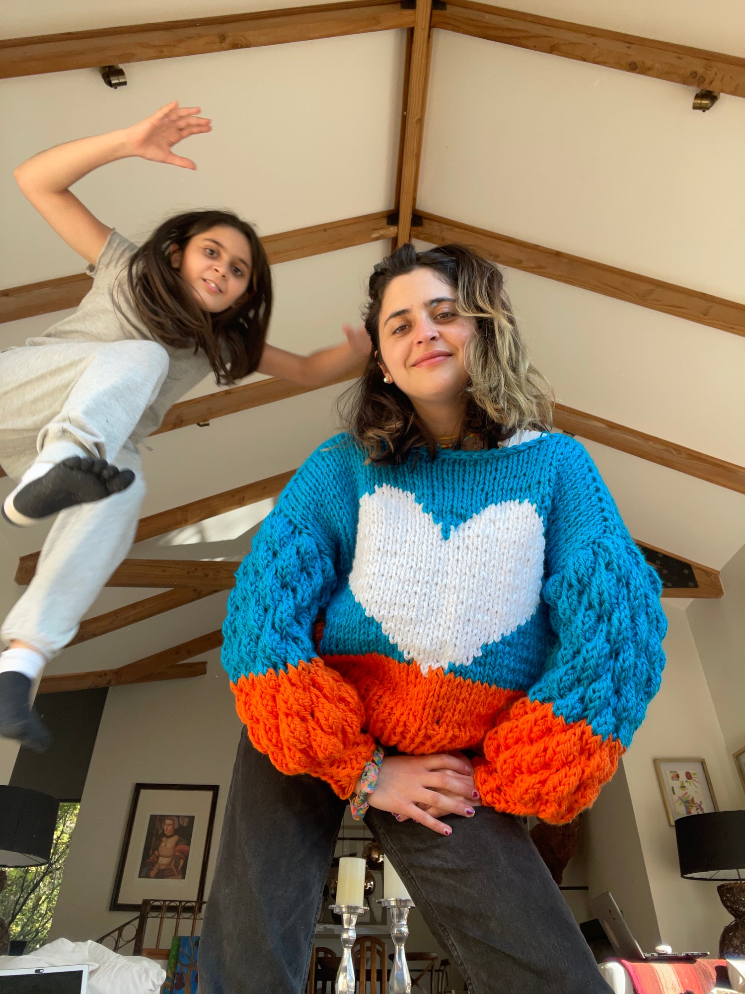 I Wear My <3 on My Sleeves Sweater image 0