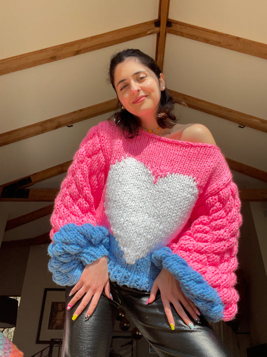 I Wear My <3 On My Sleeves Sweater (#6) image 0