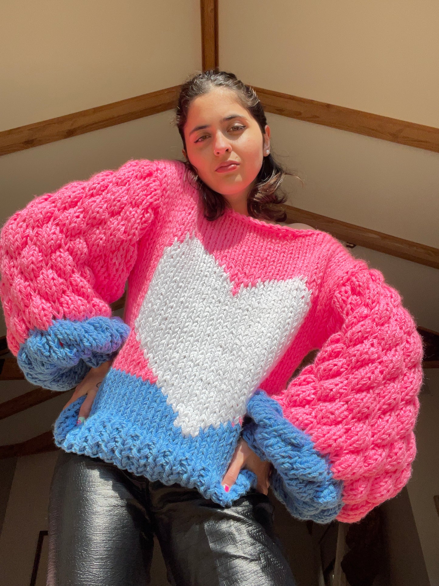 I Wear My <3 On My Sleeves Sweater (#6) image 3